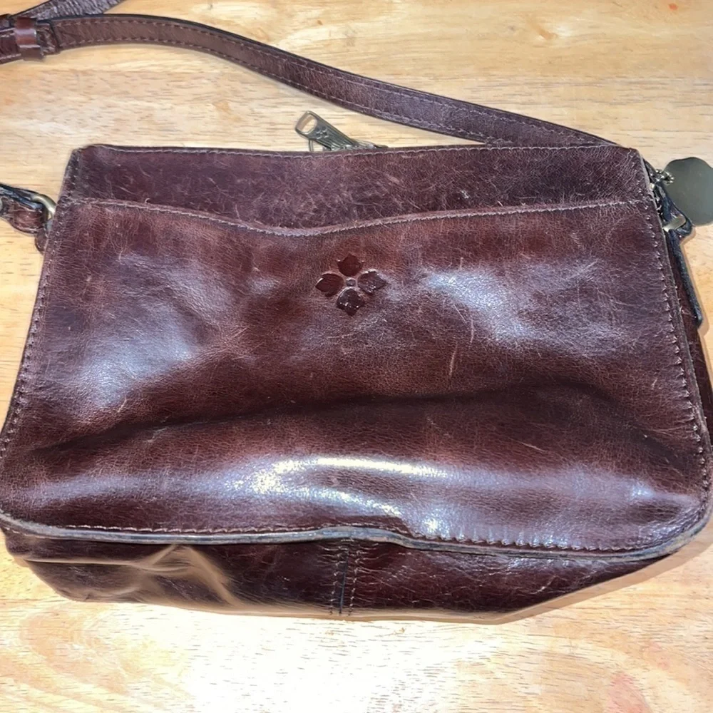 Patricia Nash Nazaire Cheetah Print Brown Leather Crossbody Bag